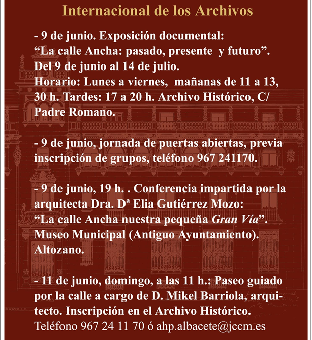 Exposición sobre la calle Ancha. Día Mundial de los Archivos.