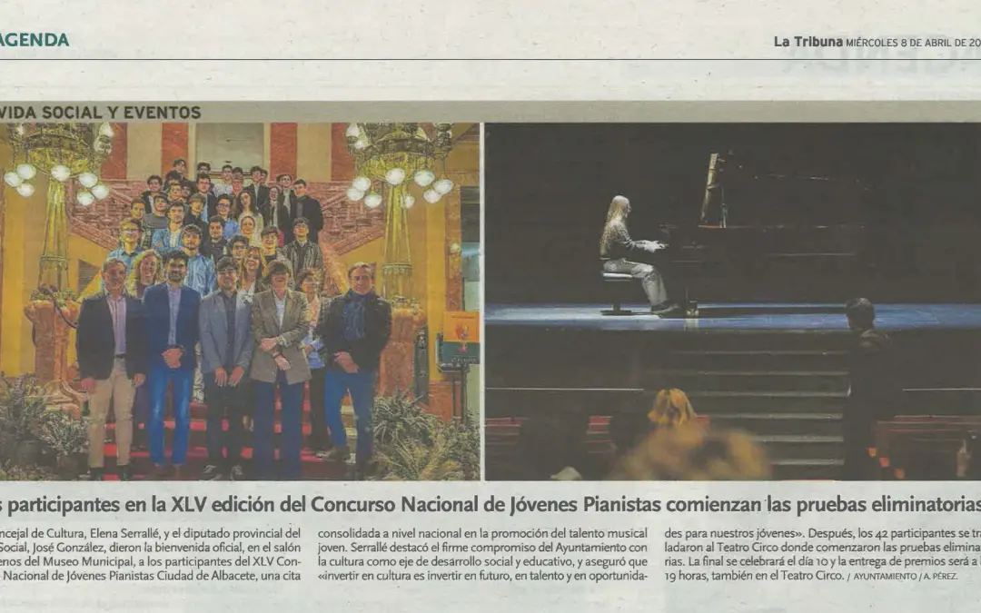Comienzan las pruebas XLC edición Concurso Nacional de Jóvenes Pianistas